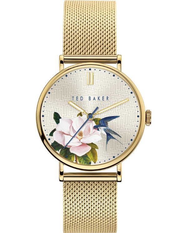 Ρολόι Ted Baker Phylipa Gold/Flowers - BKPPFF903